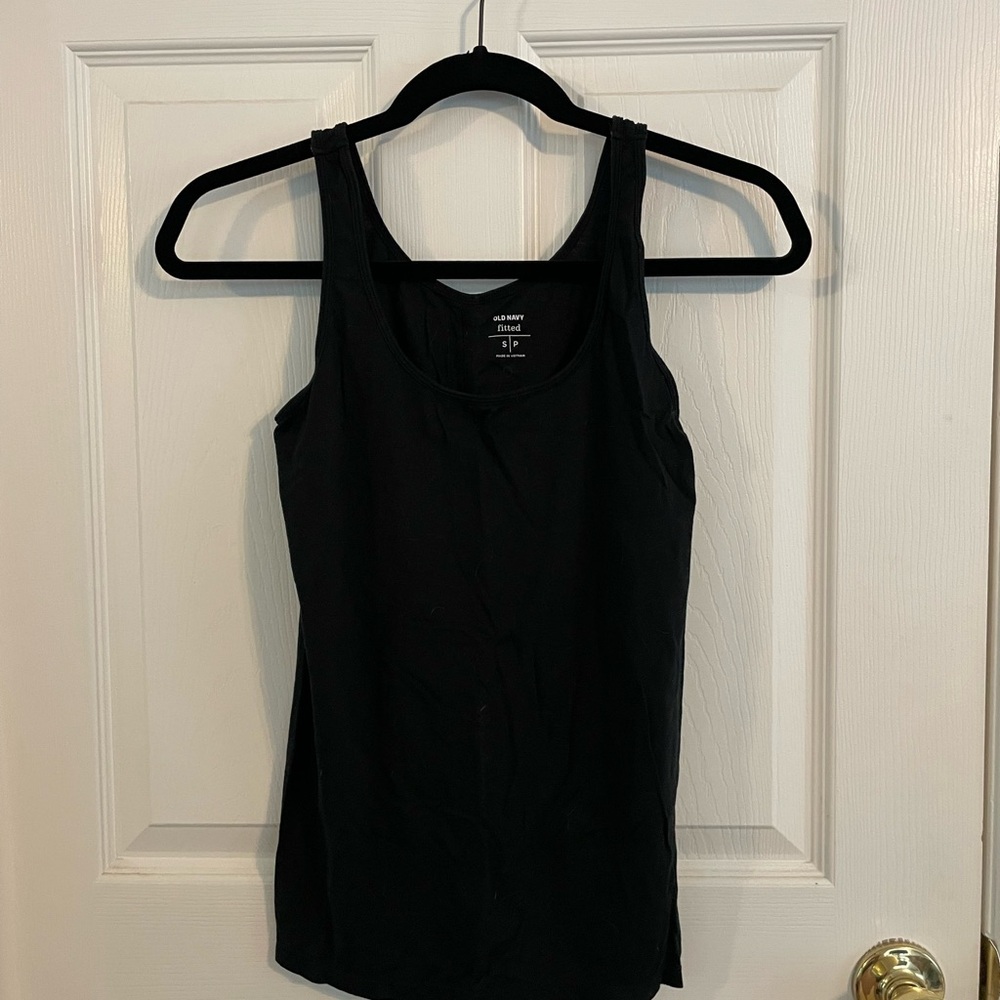 Old Navy Black Fitted Tank Top